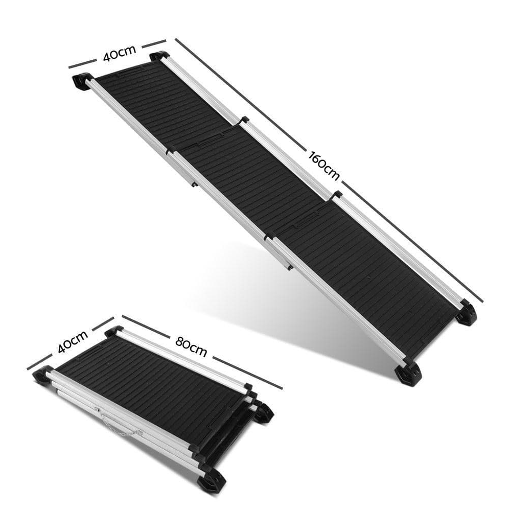 i.Pet Deluxe Aluminium Telescopic Pet Ramp - Black