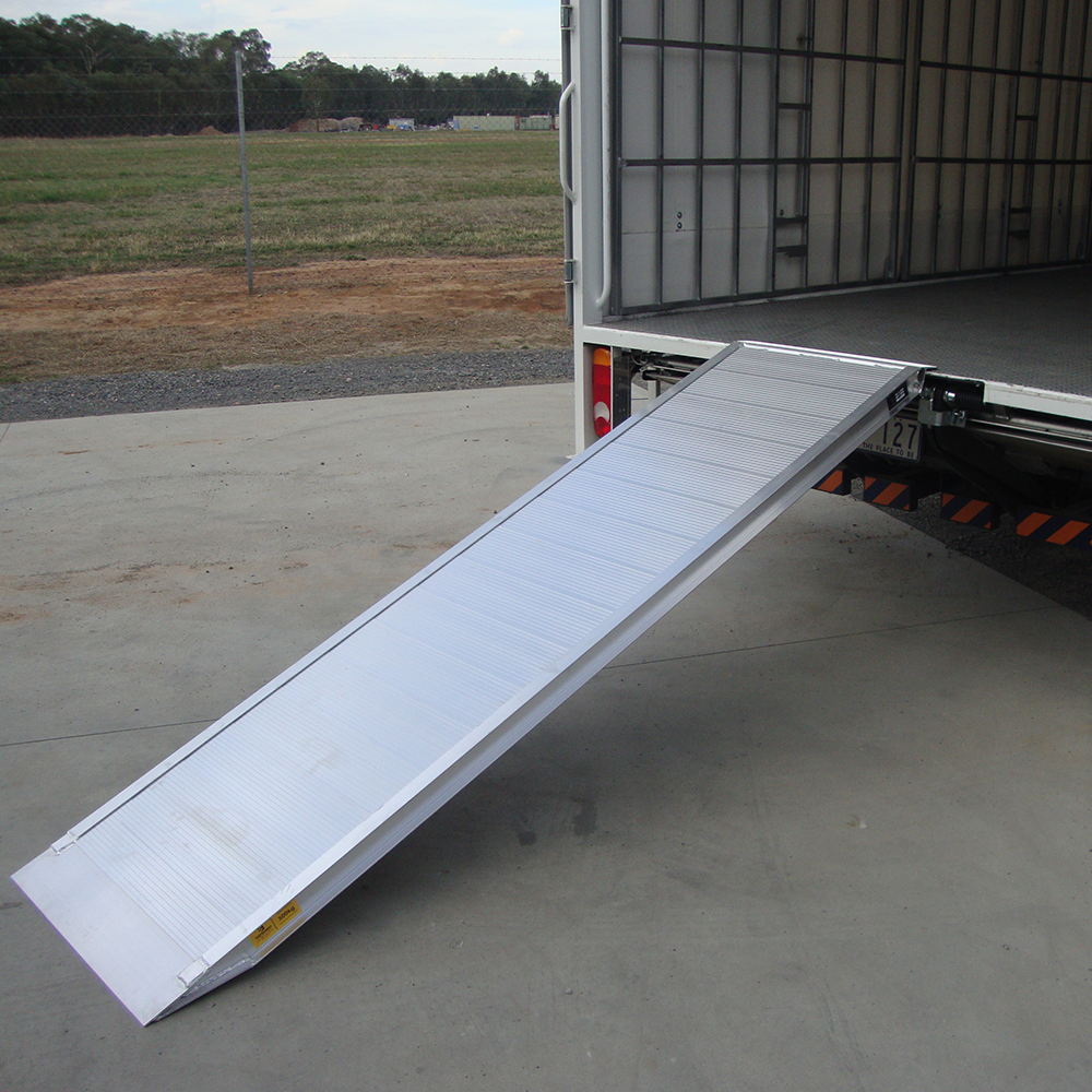 walk on ramp on the rear of the truck