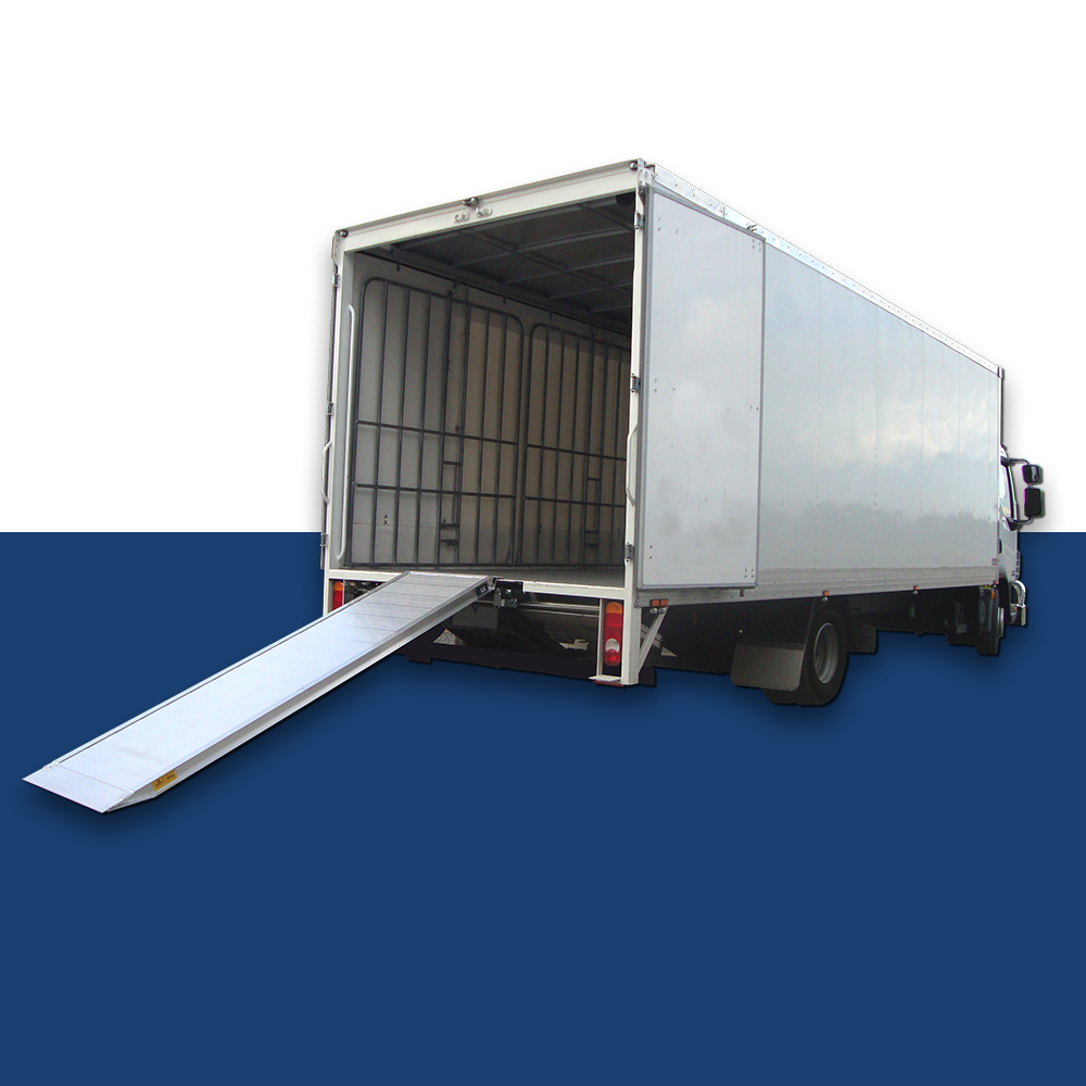 walk on ramp on the rea of the truck