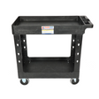 side viw of TradeQuip Polymer Workshop Trolley 2-Tray