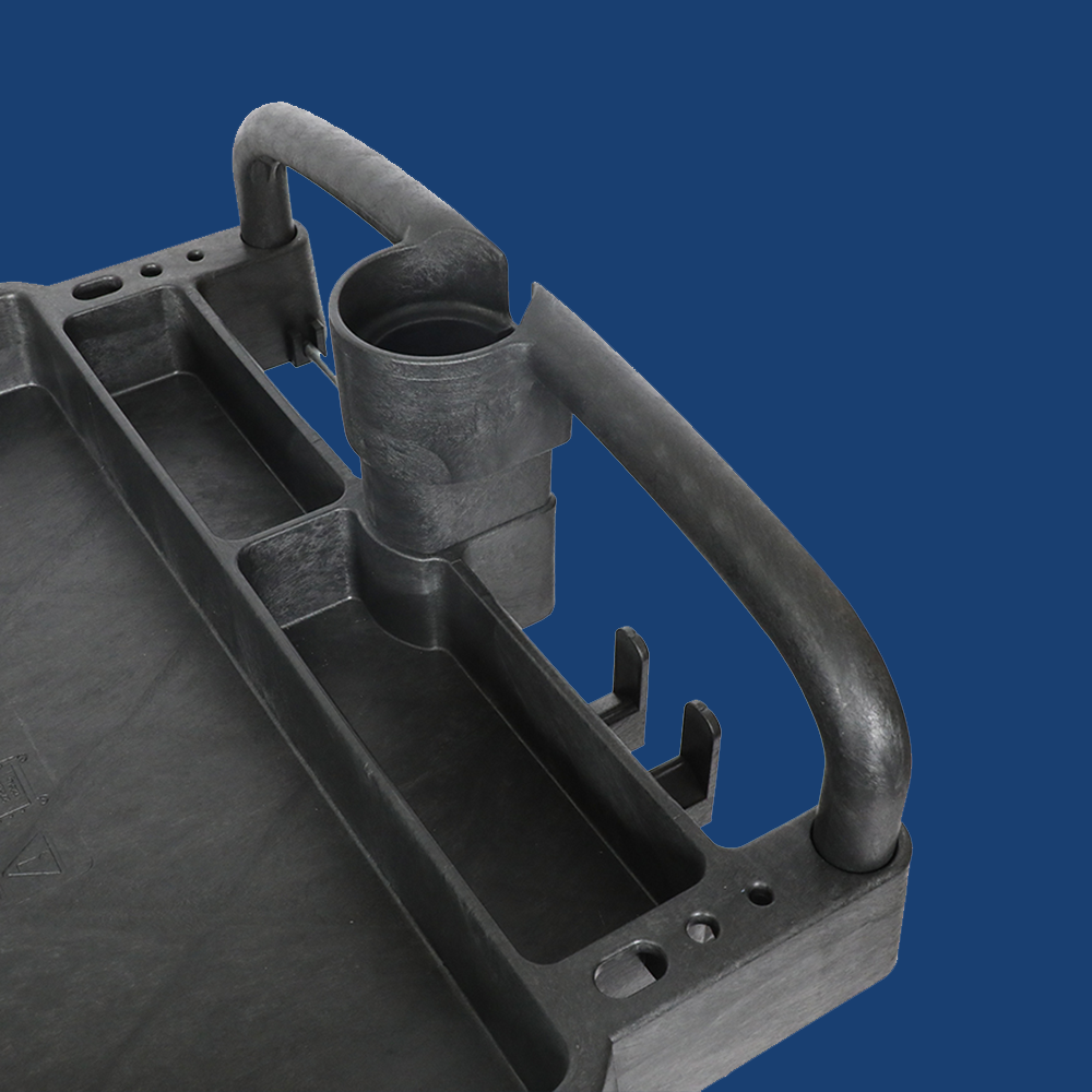 handle of TradeQuip Polymer Workshop Trolley 3-Tray