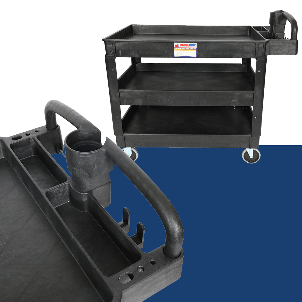TradeQuip Polymer Workshop Trolley 3-Tray