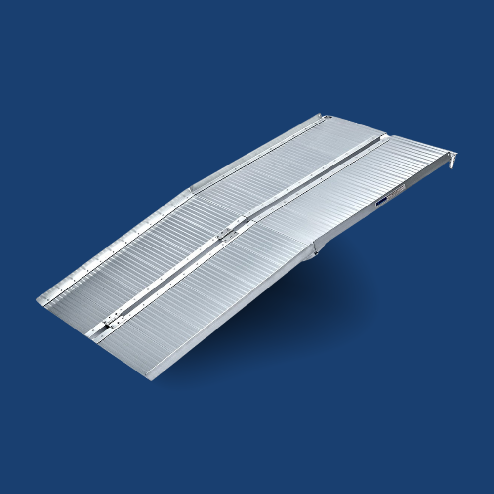 Ramp on blue background, shown fully open with visible ridged surface texture.