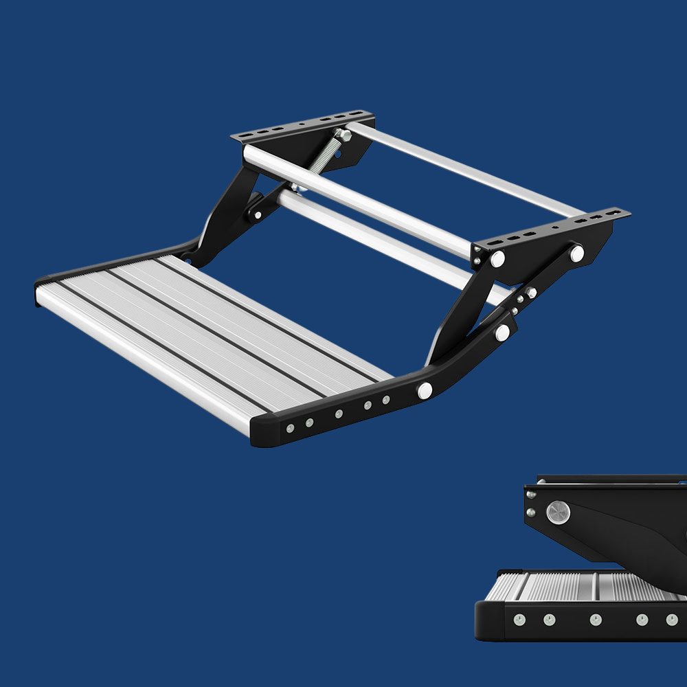Weisshorn 200kg Single Pull Out Aluminium Folding Caravan Step