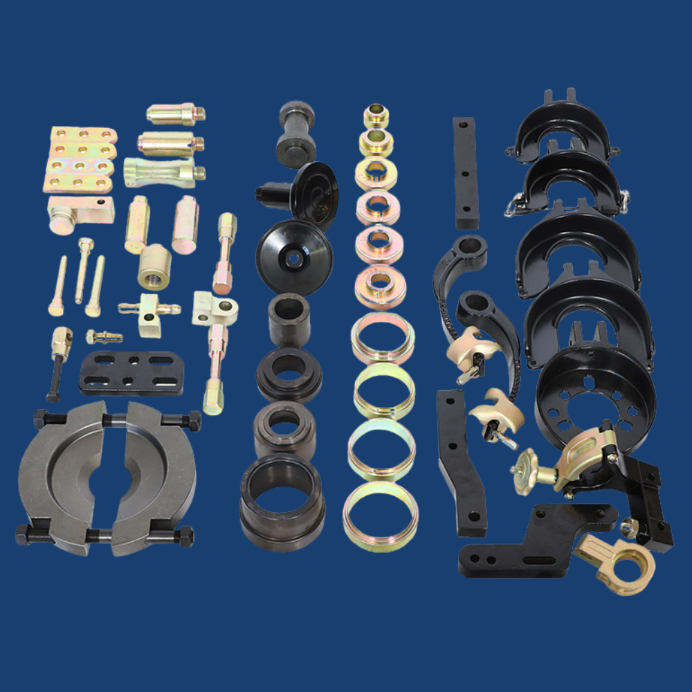 Focused image of the die placement section, highlighting the precision and versatility of the crimping tool.