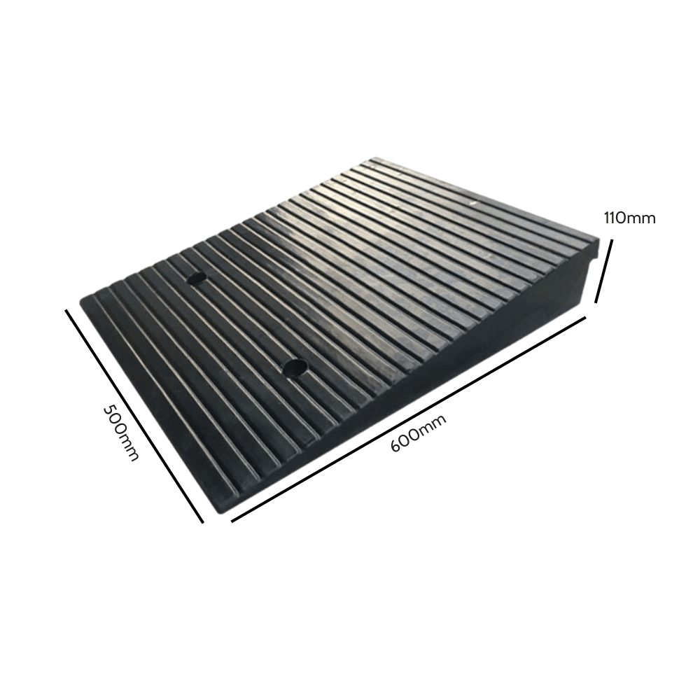 Heeve Car & Truck 110mm Heeve 600mm Heavy-Duty Solid Vehicle Rubber Ramps - Pair