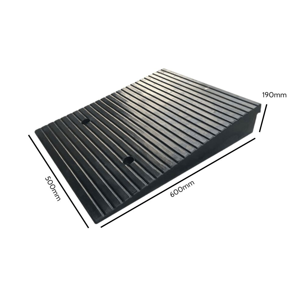 Heeve Car & Truck 190mm Heeve 600mm Heavy-Duty Solid Vehicle Rubber Ramps - Pair