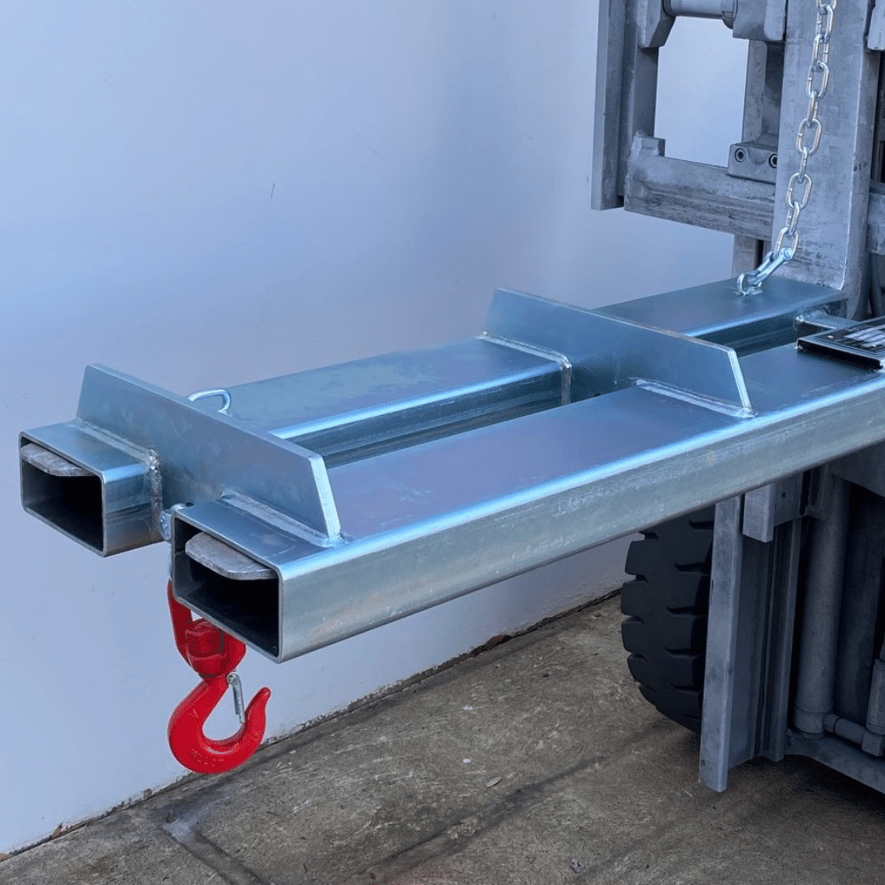 DHE Materials Handling DHE 2-Tonne Slip-On Jib Lifting Crane Forklift Attachment