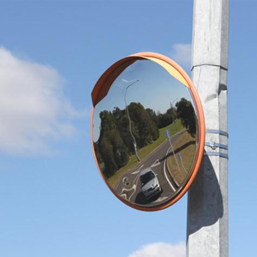 Barrier Group High-Vis Stainless Steel Convex Mirror - Round - Barrier Group - Ramp Champ