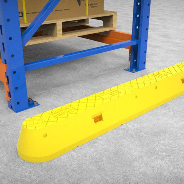 Barrier Group Menni Pallet Racking End Protector - Yellow High-Vis - Barrier Group - Ramp Champ