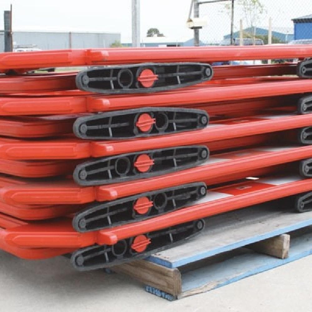 Barrier Group Traffic Control & Parking Equipment Stackable forklift stillage Barrier Group Portable Plastic Fence Barrier