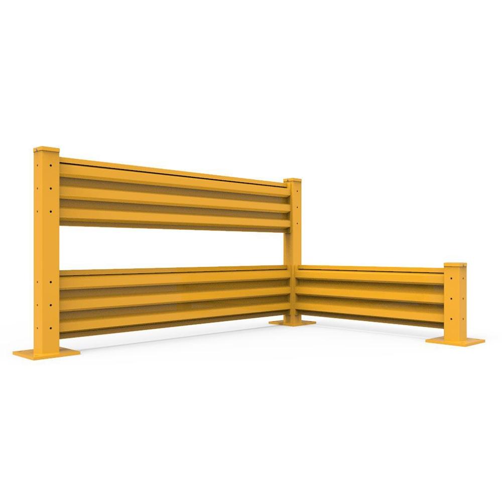 Barrier Group Rib-Rail with Fixings - Powder Coated Safety Yellow - Barrier Group - Ramp Champ