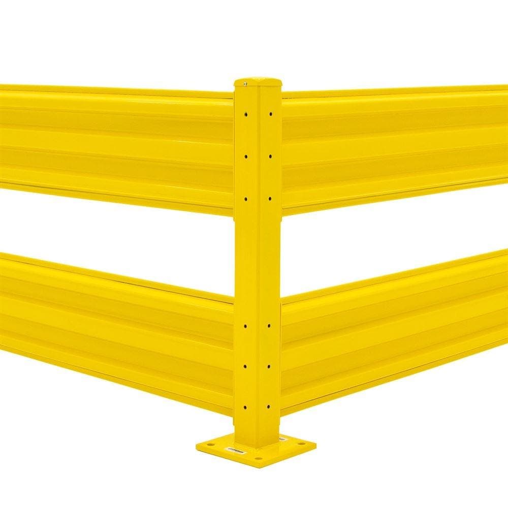 Barrier Group Rib-Rail with Fixings - Powder Coated Safety Yellow - Barrier Group - Ramp Champ