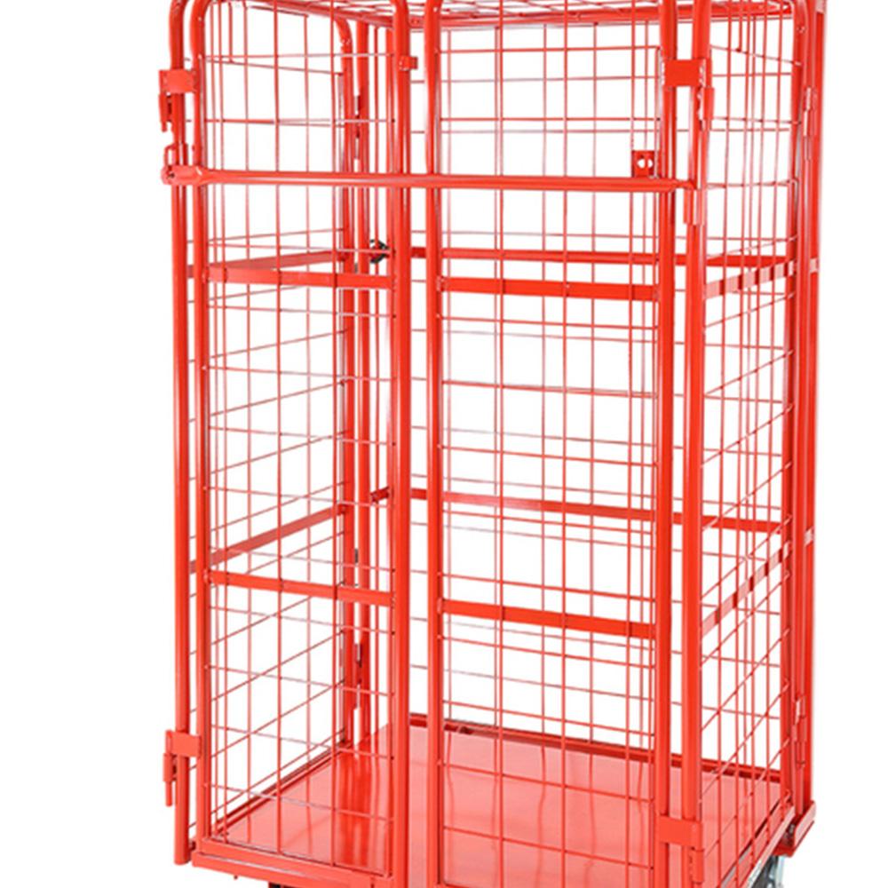 Troden Workshop Equipment Durolla Folding Cage Trolley w/ Lockable Doors, 500kg Capacity