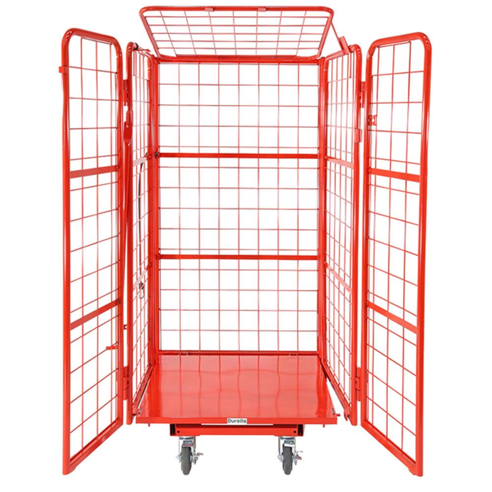 Troden Workshop Equipment Durolla Folding Cage Trolley w/ Lockable Doors, 500kg Capacity