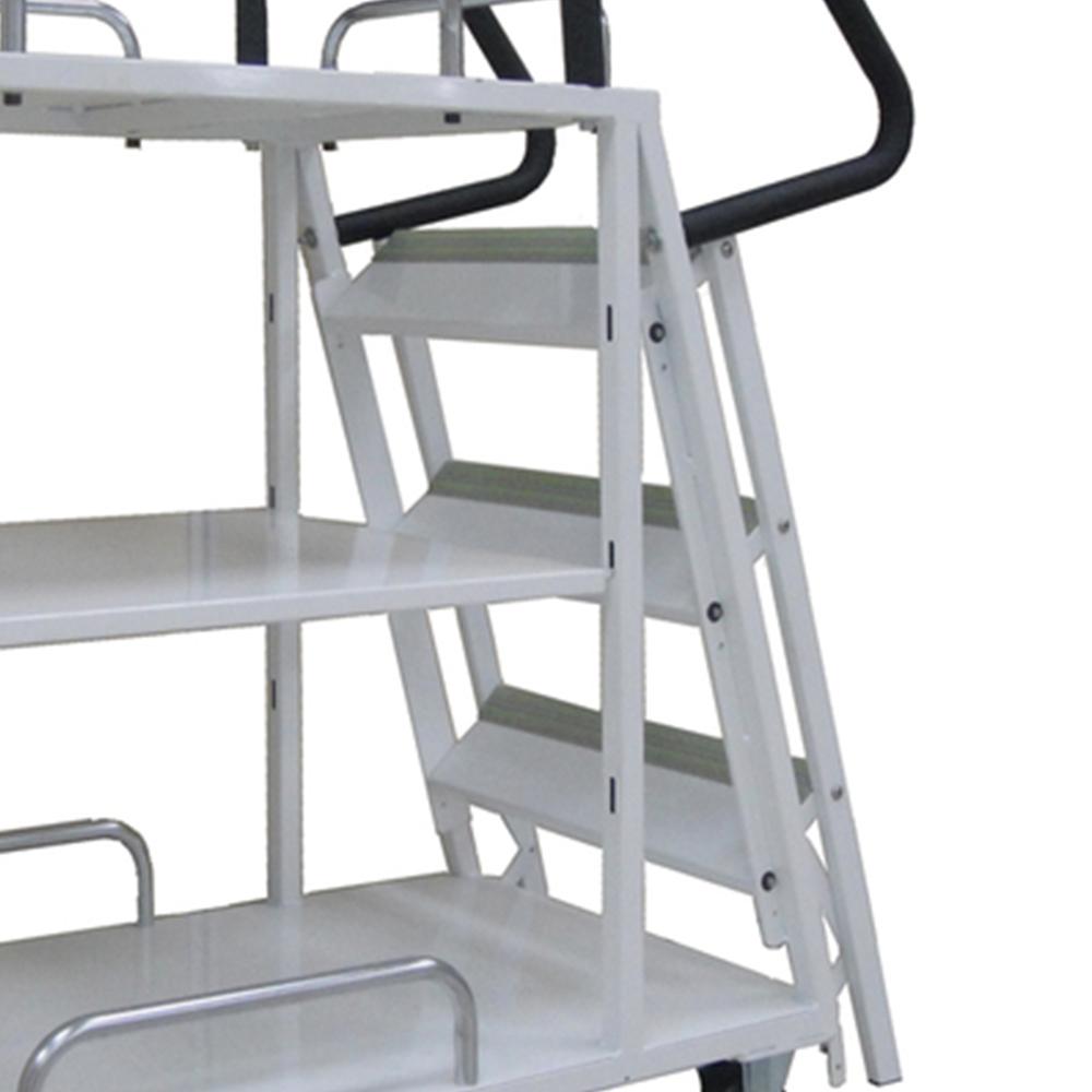 Troden Workshop Equipment Durolla Heavy-Duty 3-Step Ladder Trolley, 400kg Capacity
