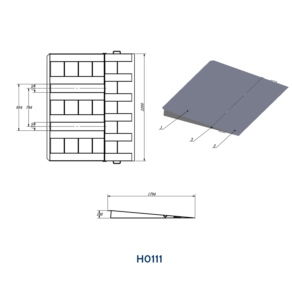 Heeve Loading Dock & Warehouse Heeve Long-Series 6.5-Tonne Forklift Container Ramp