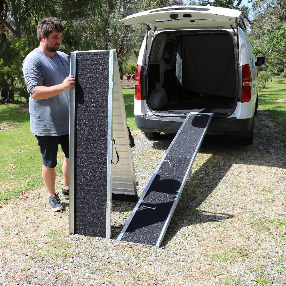 Heeve Heavy Duty Heeve Aluminium Multi-Fold Super-Grip Walk Ramp, 272kg Capacity