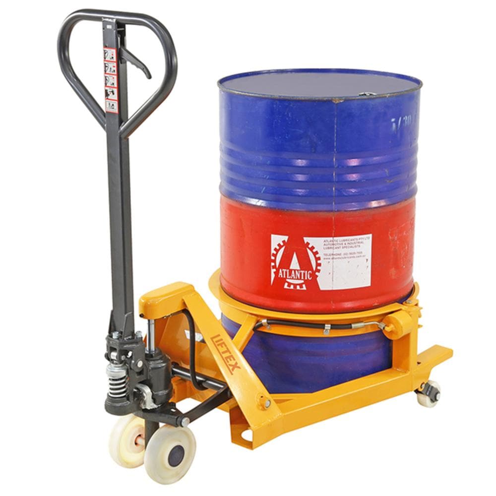 Troden Workshop Equipment Liftex Hydraulic Steel Drum Truck - 365kg Capacity