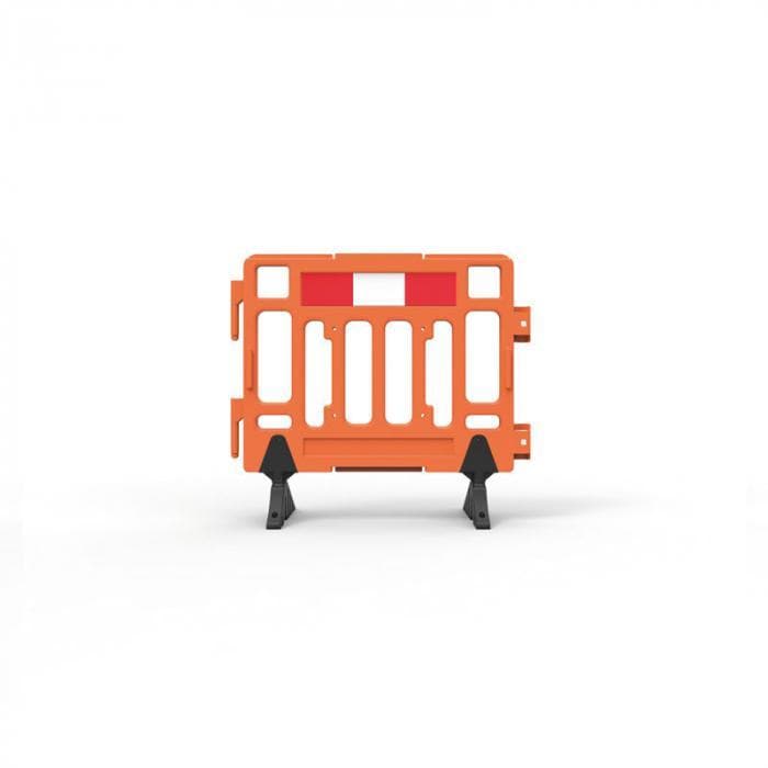 Barrier Group Traffic Control & Parking Equipment 1100 x 1000mm - Hi-vis Orange with Reflective Panels Barrier Group Portable Plastic Fence Barrier