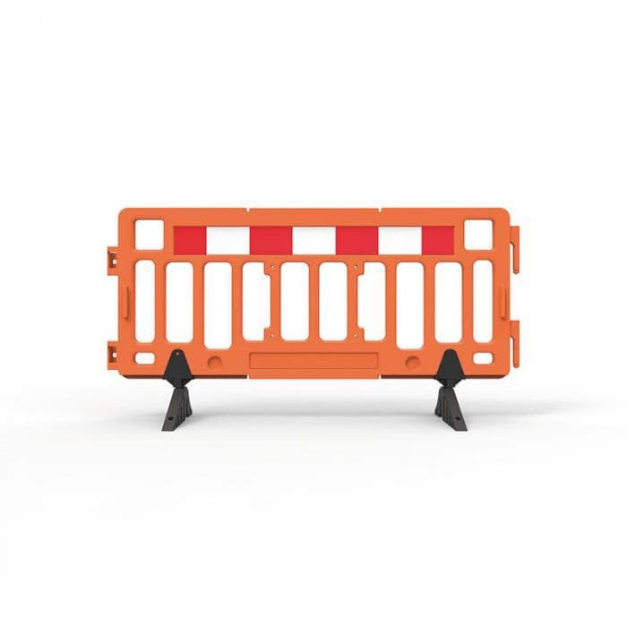 Barrier Group Traffic Control & Parking Equipment 2000 x 1000mm - Hi-vis Orange with Reflective Panels Barrier Group Portable Plastic Fence Barrier