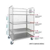 Durolla Materials Handling Durolla Heavy Duty Three-Sided Mesh Cage Trolley (Without Shelves)