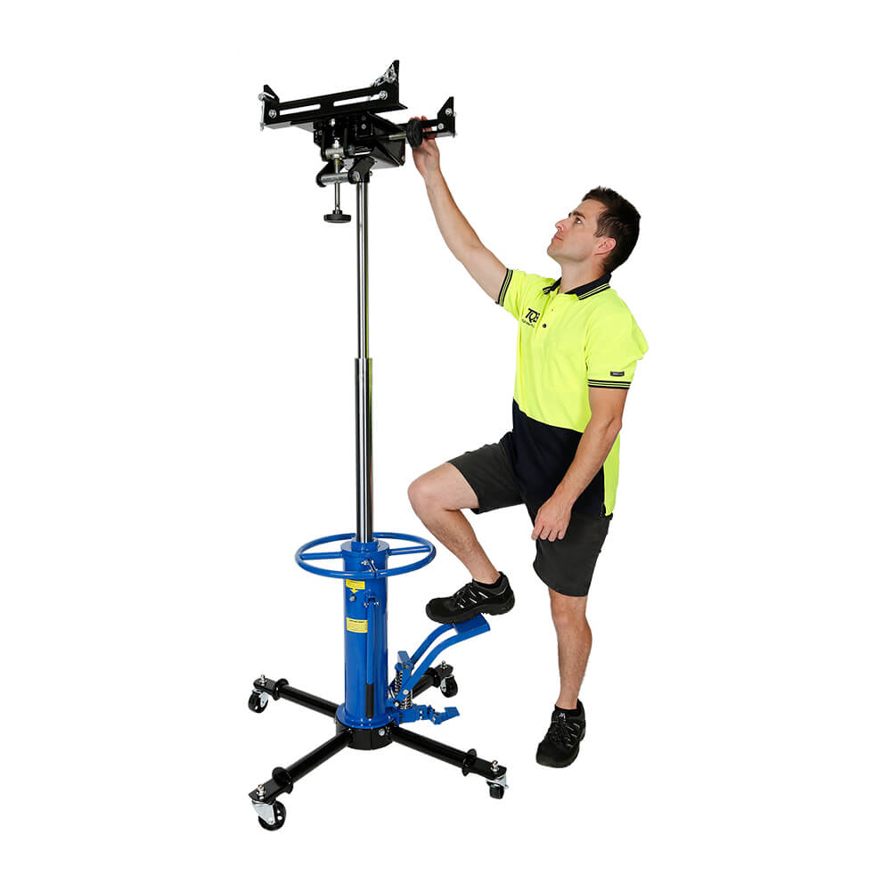 TradeQuip Workshop Equipment TradeQuip Transmission Lifter Hydraulic, 500kg 2-way Tilt