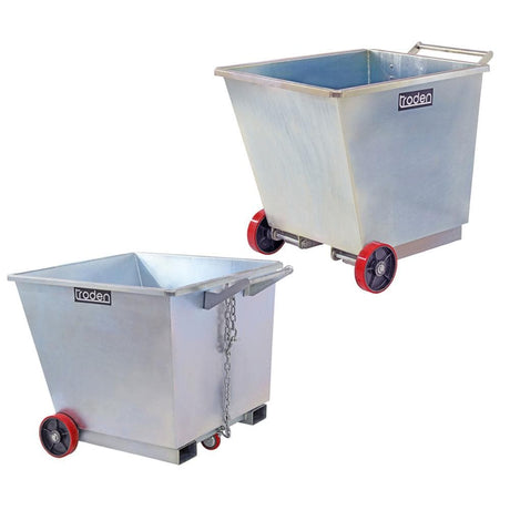 Troden Workshop Equipment Troden Lightweight Zinc Plated Forklift Tipping Bin - 350kg Capacity