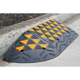 Barrier Group High-Vis Rubber Kerb Ramp End Module