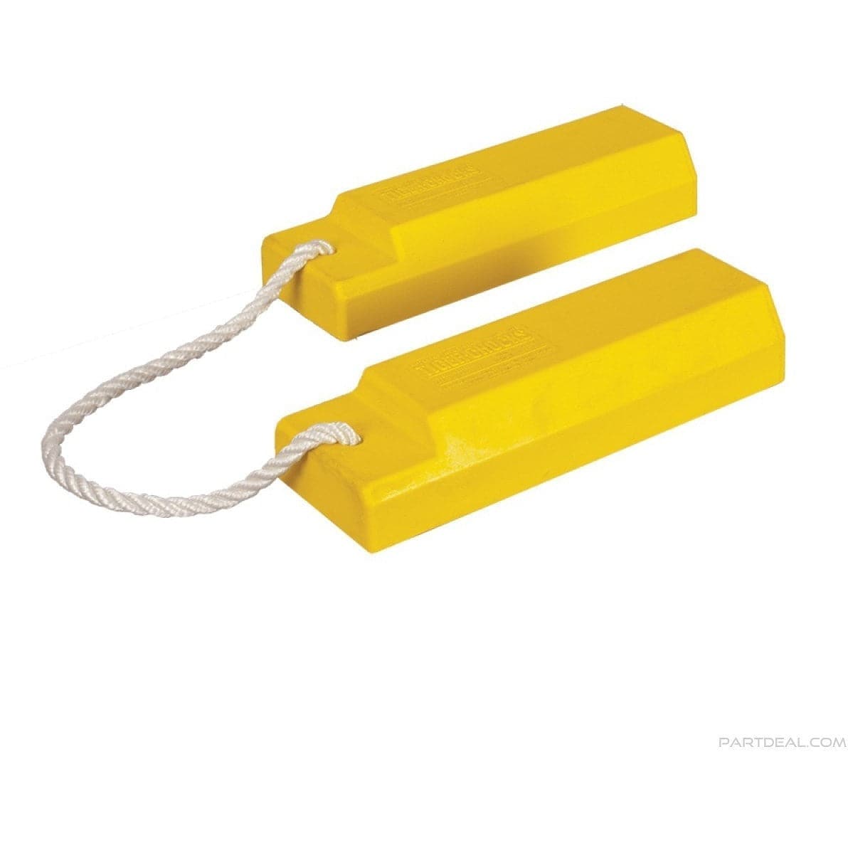 Checkers Aviation Wheel Chock 533mm - Roped Pair - Non Rubber Base - Checkers - Ramp Champ