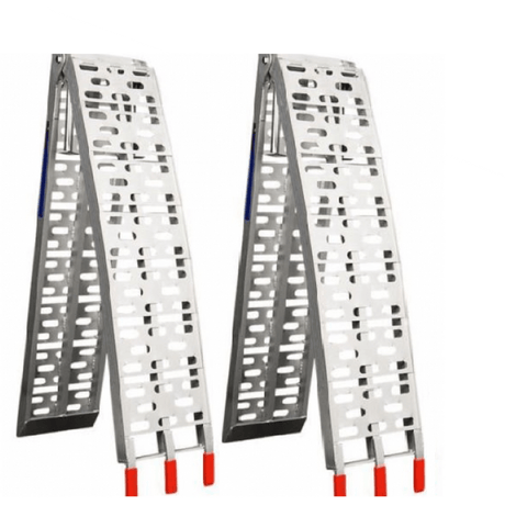 two aluminium loading ramps