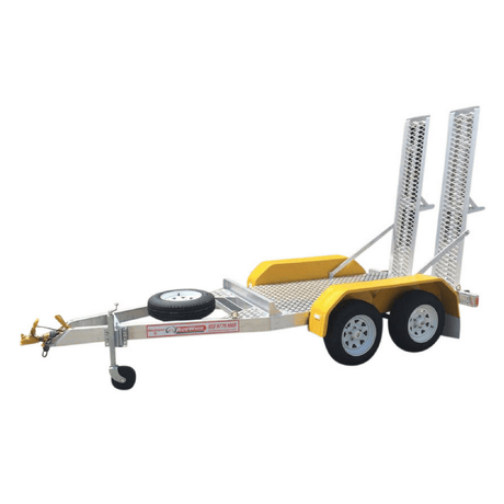 auswide plant trailer with yellow mudguards