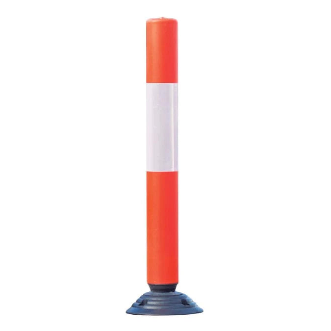 Orange bollard with rubber base