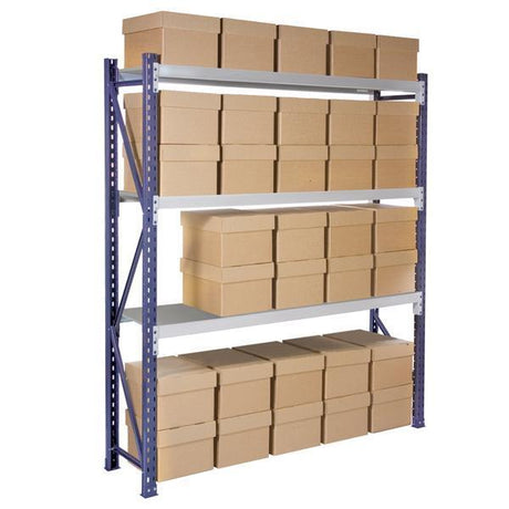 Storage shelving with boxes
