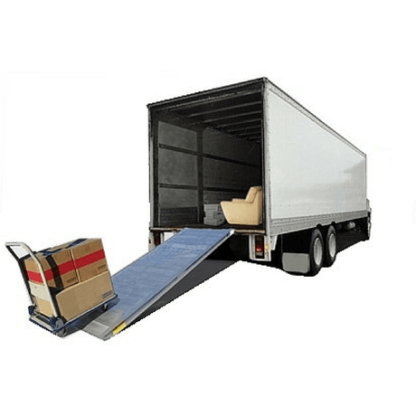 Pantech truck with removalist ramp and trolley loading boxes