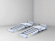 Sureweld Truck Wheel Riser Ramps For Single Axle Rear Wheels, pair, on stands