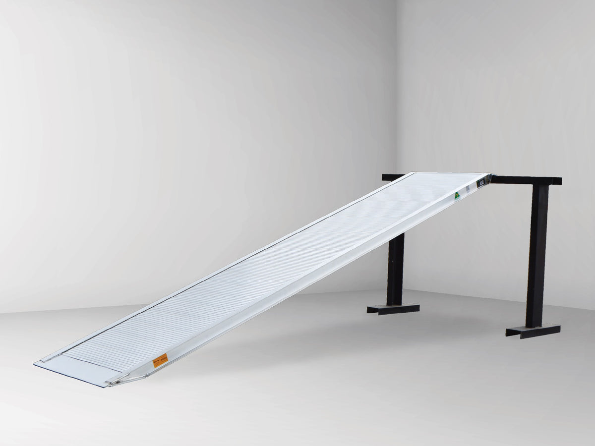 Sureweld 3.5m x 720mm 300kg Aluminium Removalist Walk Ramp on a stand