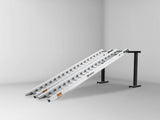 Sureweld 3.6-Tonne 3.5m x 500mm Track Series Aluminium Loading Ramps, pair, on stands