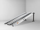 Sureweld 9-Tonne 3.7m x 640mm Track Series Aluminium Loading Ramps, pair, on stands