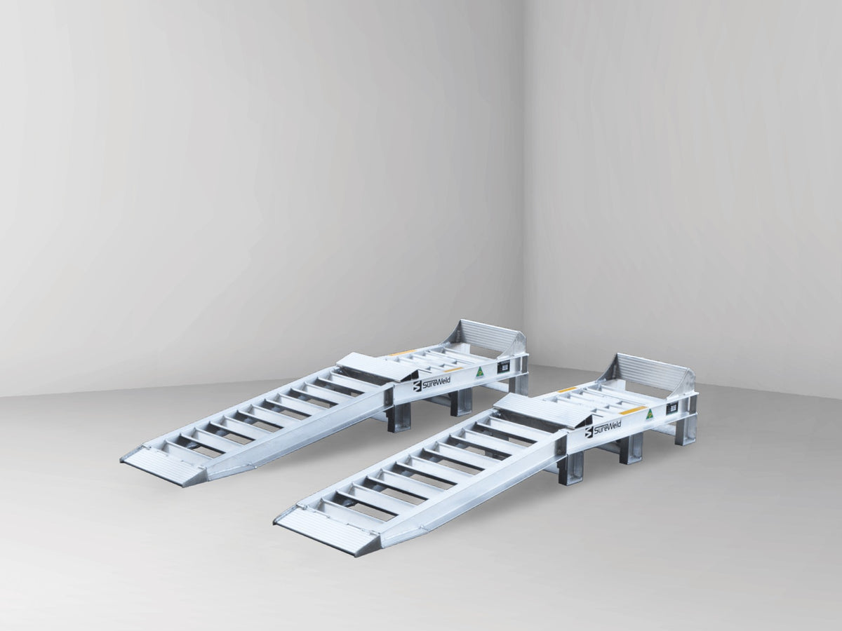 Sureweld Truck Wheel Riser Ramps For Front Wheels, pair, on stands