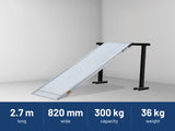 Sureweld 2.7m x 820mm 300kg Aluminium Removalist Walk Ramp: 2.7 m long, 820 mm wide, 300 kg capacity, 36 kg weight