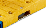 Close view of the moulded edge and bolt points on an Oxford Plastics LowPro 23/05 road plate