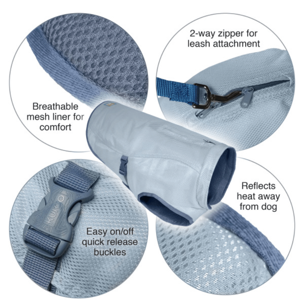 Kurgo Pet Products Kurgo Core Cooling Dog Vest - Icy Blue/Storm Blue