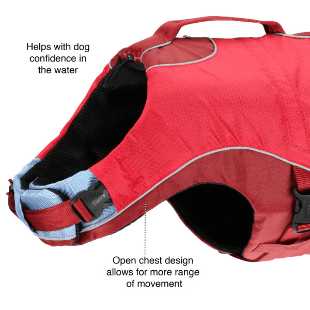 Kurgo Pet Products Surf N Turf Dog Life Jacket, Red