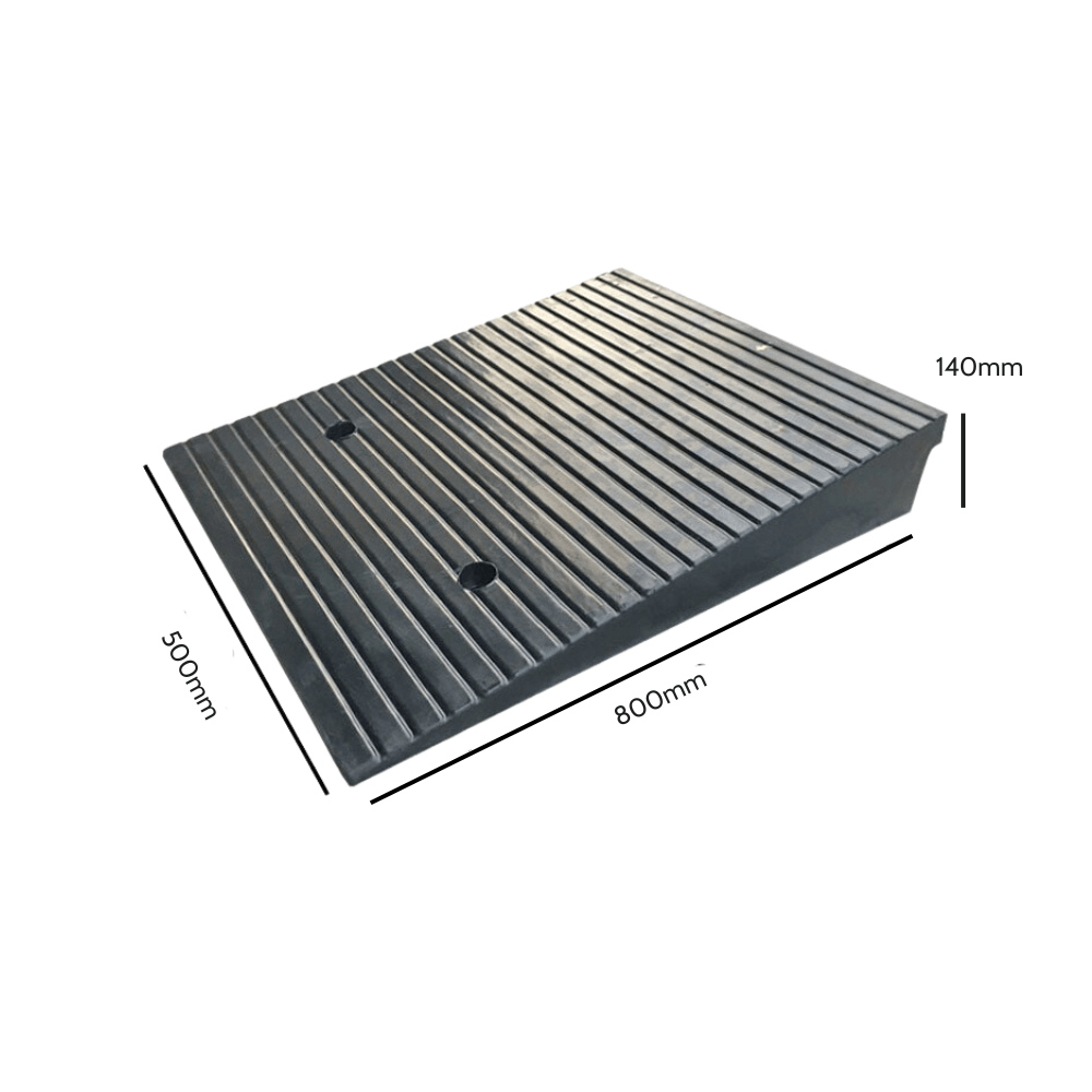 Heeve Car & Truck 140mm Heeve 800mm Heavy-Duty Solid Vehicle Rubber Ramps - Pair