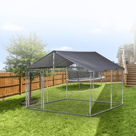 Heeve Pet Products Heeve Galvanised Steel Dog Cage With Oxford Roof