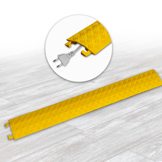 Heeve Road & Traffic Heeve 1-Channel Drop Over PVC Cable Protector Ramp