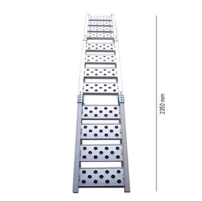 Heeve 340kg Tri-fold Aluminium Motorcycle Ramp - ramp with 2350 mm length dimension