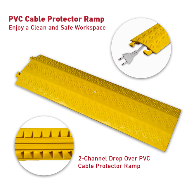 Heeve 2-Channel Drop Over PVC Cable Protector Ramp – Ramp Champ