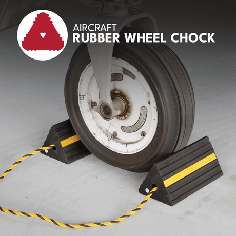 Heeve Wheel Chock Heeve Heavy-Duty Aircraft Rubber Wheel Chock - Pair